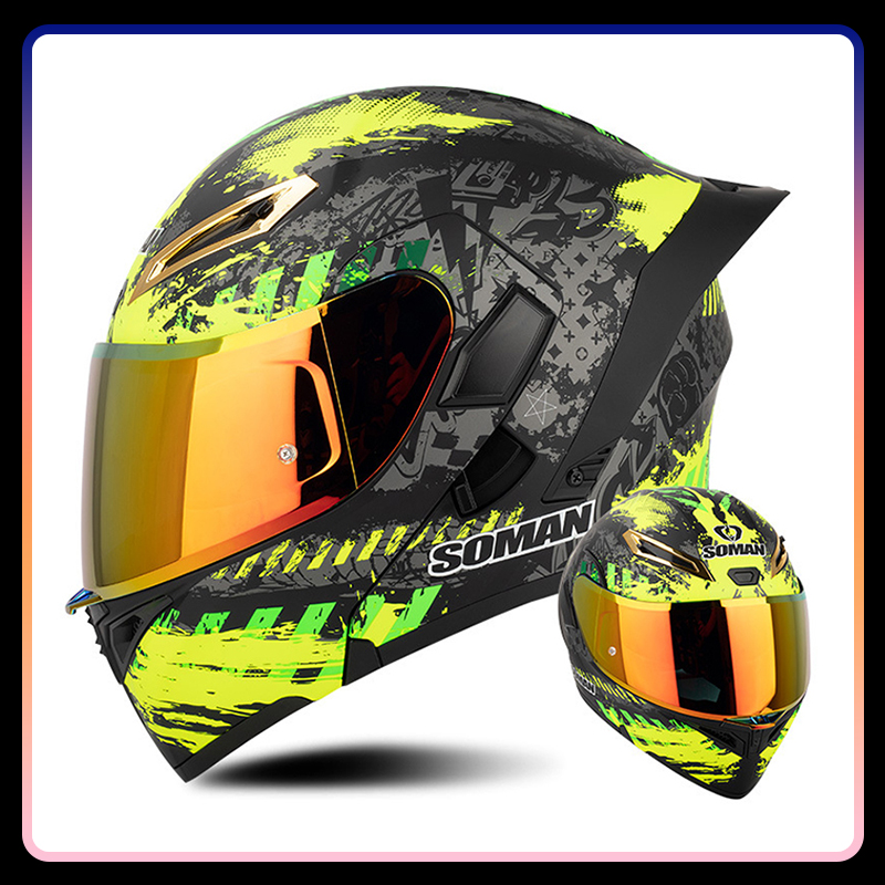 Vier seizoenen universele opkl - Dual Visor Motorcycle Racing Helmet recensie en prijs