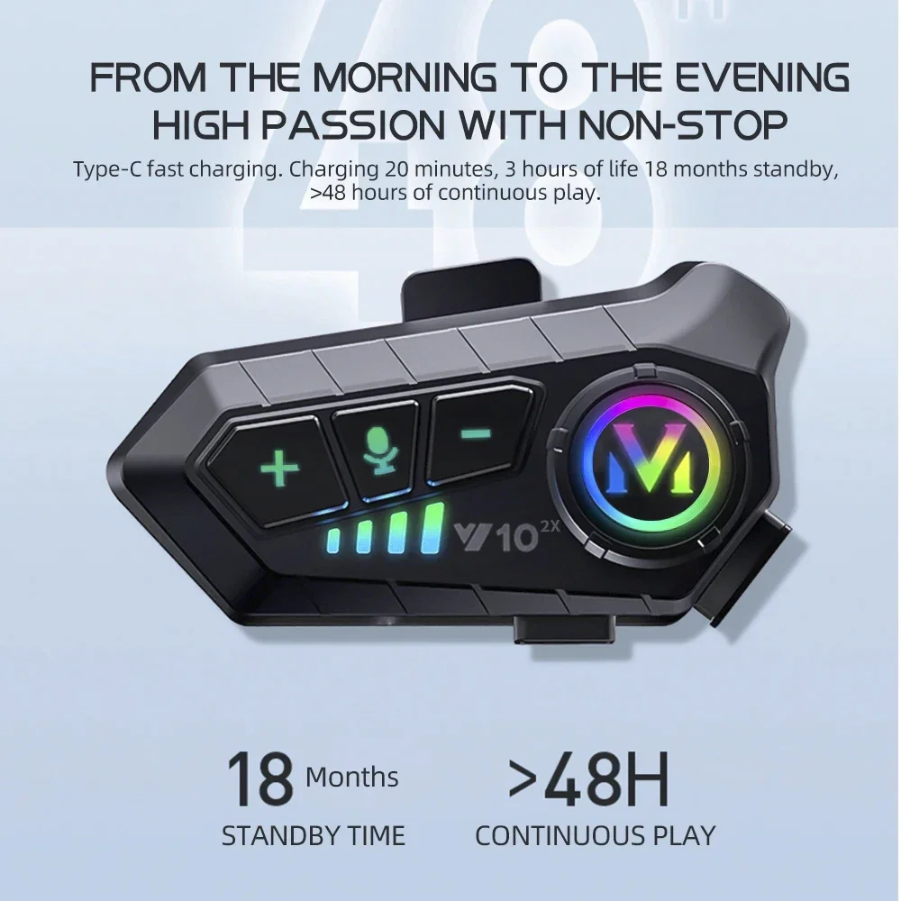 V10 2X Bluetooth Motorhelm Int - Universal Motorcycle Helmet Intercom Headset recensie en prijs