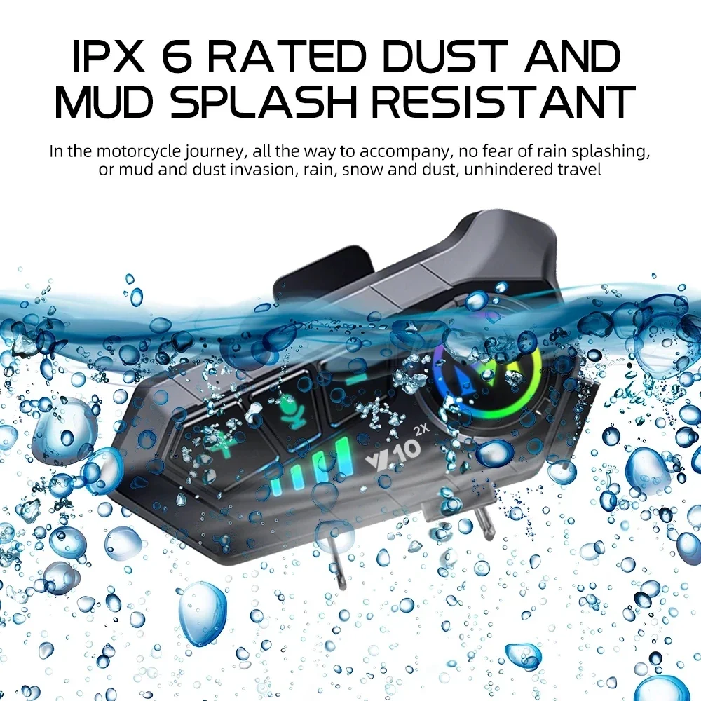 V10 2X Bluetooth Motorhelm Int - Universal Motorcycle Helmet Intercom Headset recensie en prijs