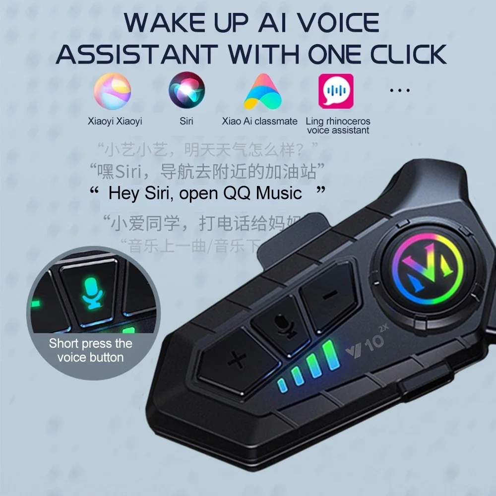 V10 2X Bluetooth Motorhelm Int - Universal Motorcycle Helmet Intercom Headset recensie en prijs