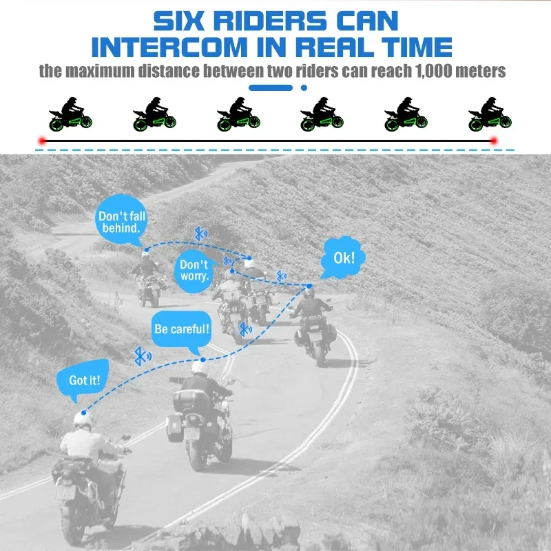 2 STKS Maxto M2 Motorhelm Blue - Universal Motorcycle Helmet Intercom Headset recensie en prijs