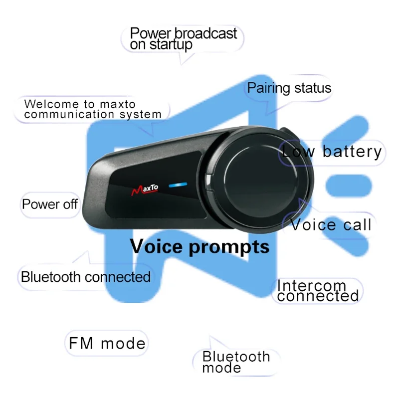 2 STKS Maxto M2 Motorhelm Blue - Universal Motorcycle Helmet Intercom Headset recensie en prijs