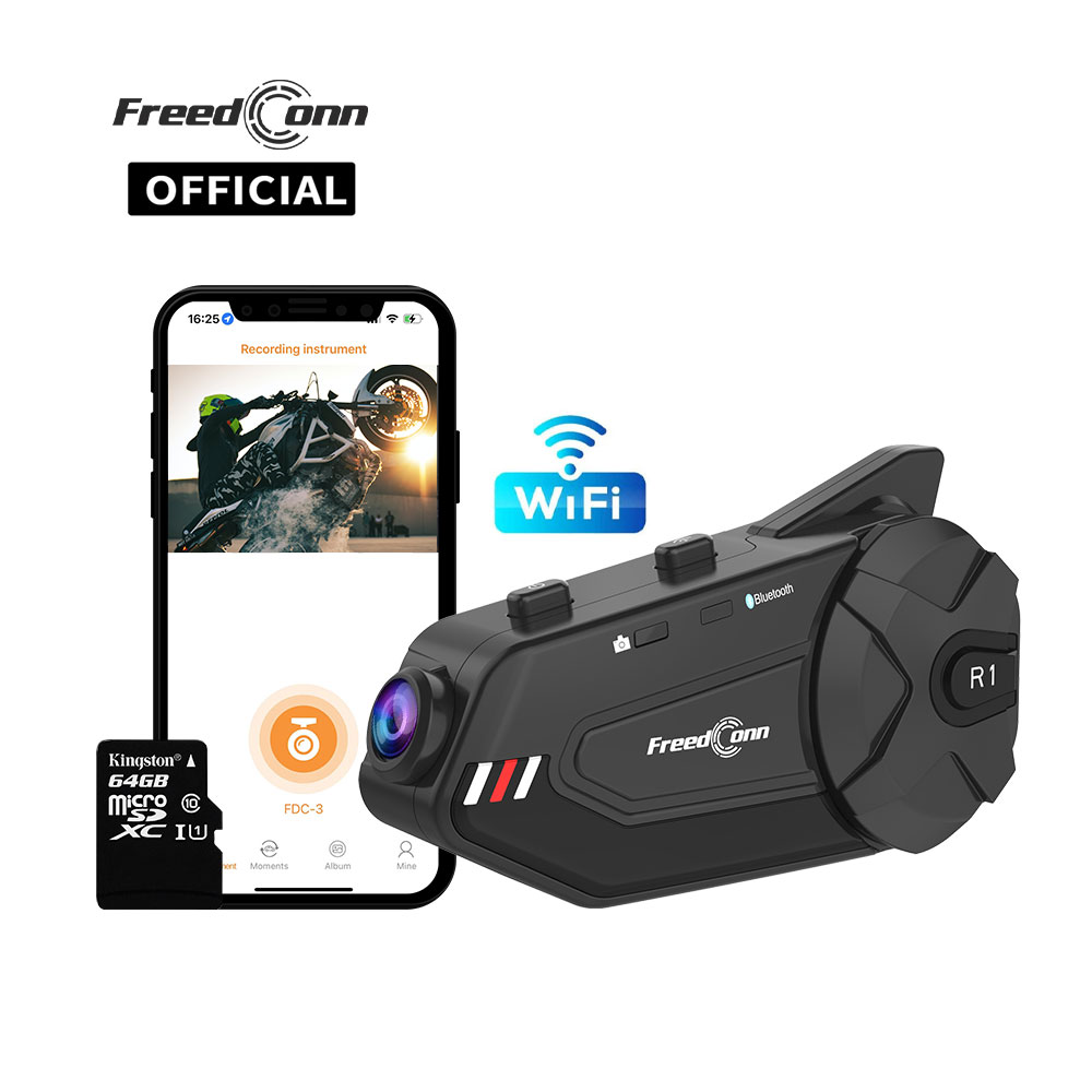 Freedconn R1Plus Bluetooth Mot - Universal Motorcycle Helmet Intercom Headset recensie en prijs