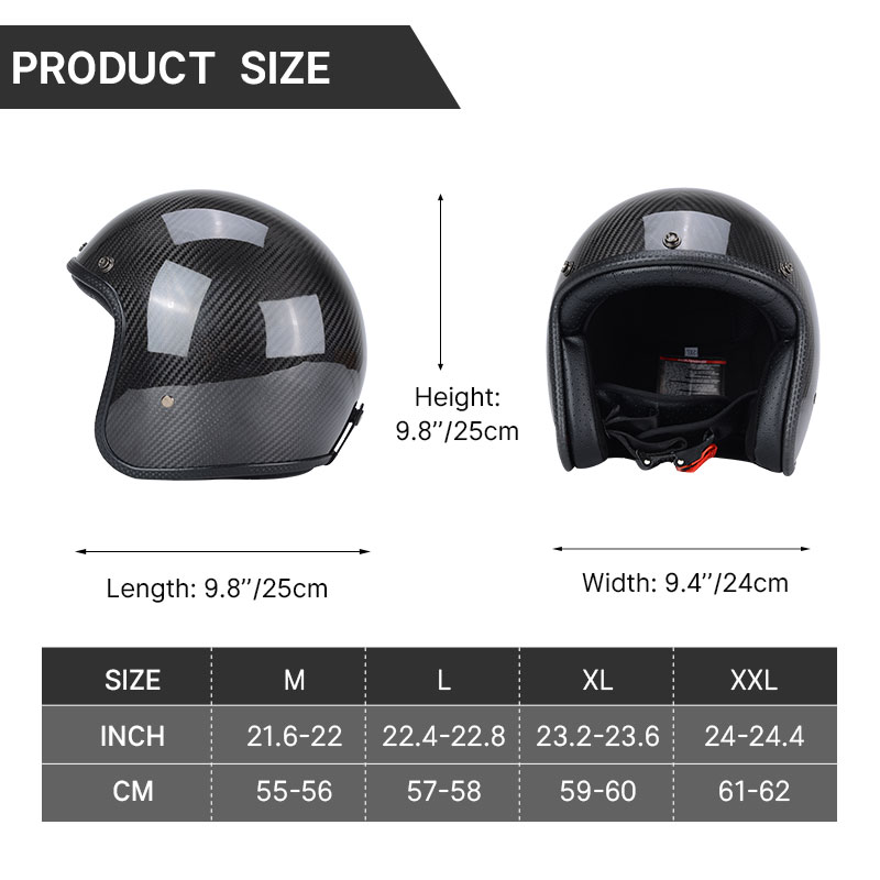 Superlichtgewicht vintage helm - Carbon Fiber Lightweight Motorcycle Helmet recensie en prijs
