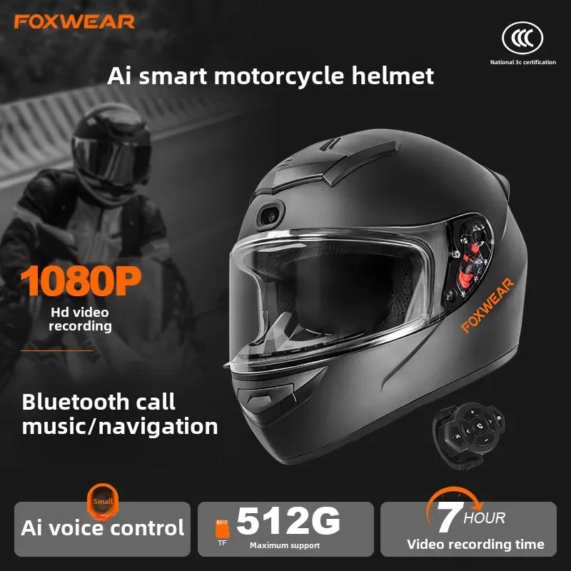 AI Intelligence Motorhelm met  - Full Face Motorcycle Helmet With Bluetooth recensie en prijs
