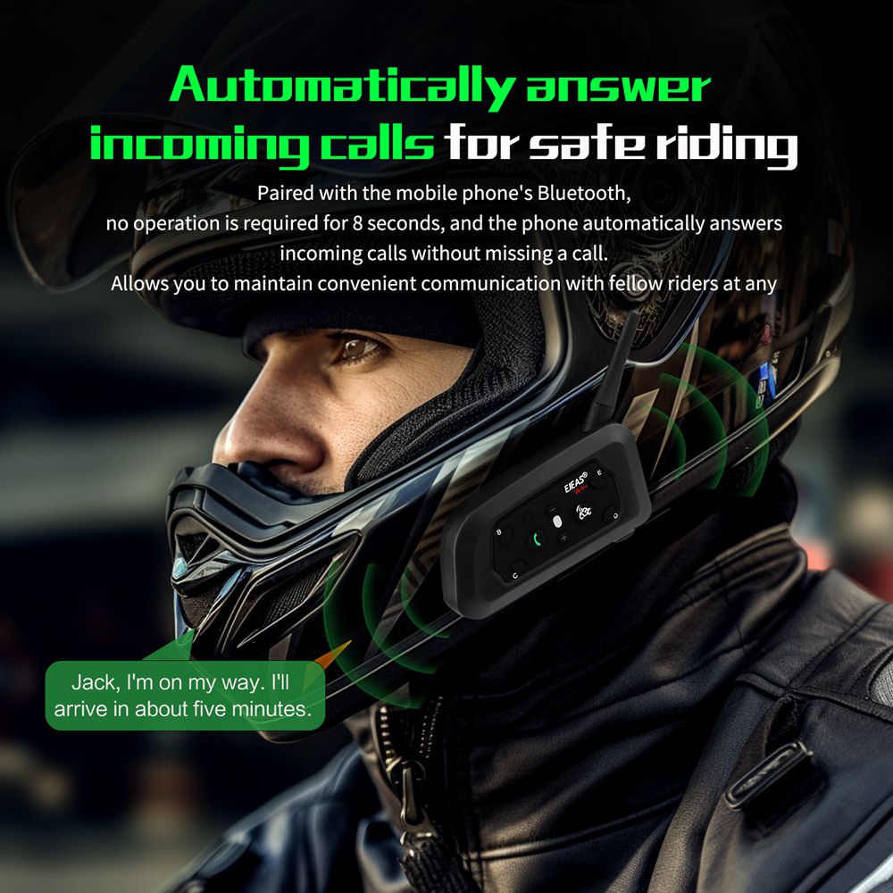 Ejeas V6 Pro + Motorhelm Inter - Universal Motorcycle Helmet Intercom Headset recensie en prijs