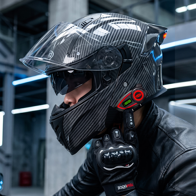 ABS Materiaal Motorhelmen Dubb - Modular Flip Up Motorcycle Helmet Dot Approved recensie en prijs